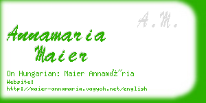 annamaria maier business card